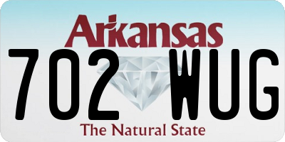 AR license plate 702WUG