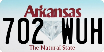 AR license plate 702WUH
