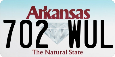 AR license plate 702WUL