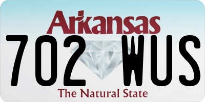 AR license plate 702WUS