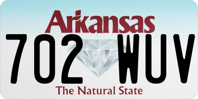 AR license plate 702WUV
