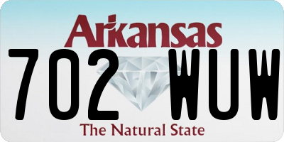 AR license plate 702WUW