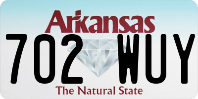 AR license plate 702WUY