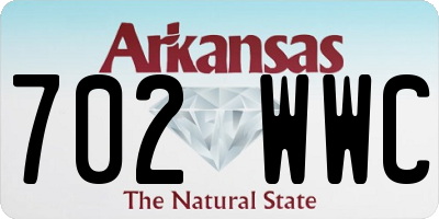 AR license plate 702WWC