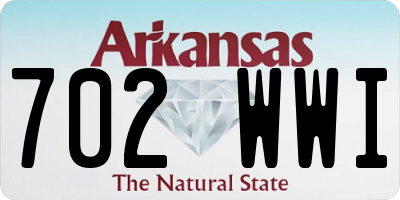 AR license plate 702WWI