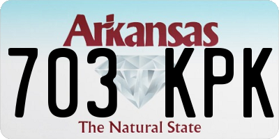 AR license plate 703KPK