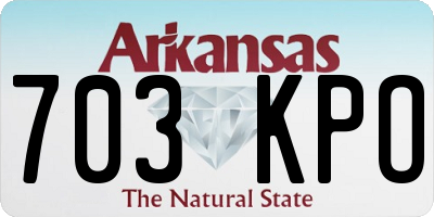 AR license plate 703KPO