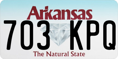 AR license plate 703KPQ