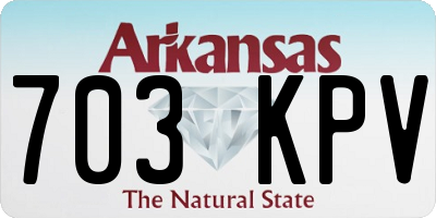 AR license plate 703KPV