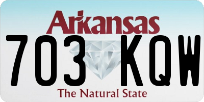 AR license plate 703KQW
