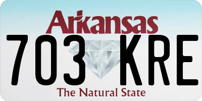 AR license plate 703KRE