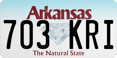 AR license plate 703KRI