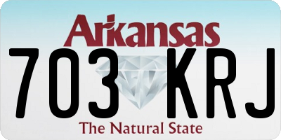 AR license plate 703KRJ