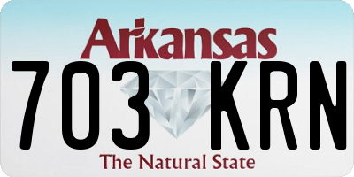 AR license plate 703KRN