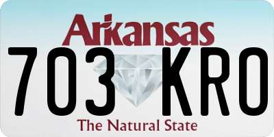 AR license plate 703KRO