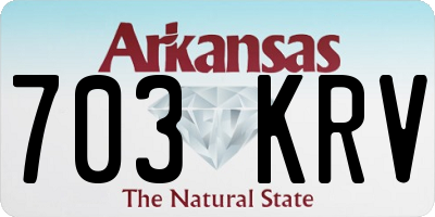 AR license plate 703KRV