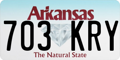 AR license plate 703KRY