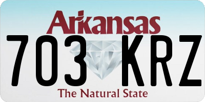 AR license plate 703KRZ