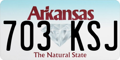 AR license plate 703KSJ