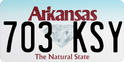 AR license plate 703KSY