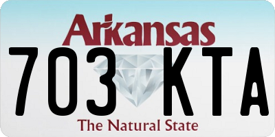 AR license plate 703KTA