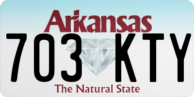 AR license plate 703KTY