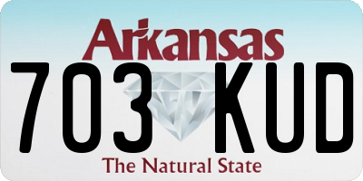 AR license plate 703KUD