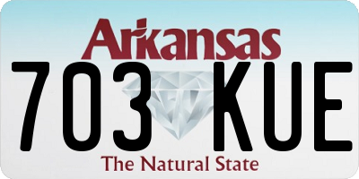AR license plate 703KUE