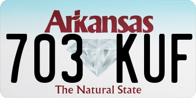 AR license plate 703KUF
