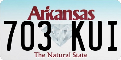AR license plate 703KUI