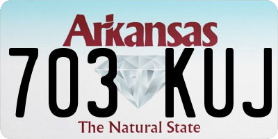AR license plate 703KUJ