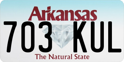 AR license plate 703KUL