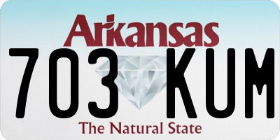 AR license plate 703KUM