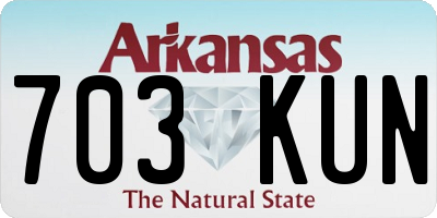 AR license plate 703KUN