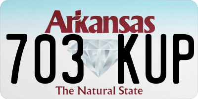 AR license plate 703KUP