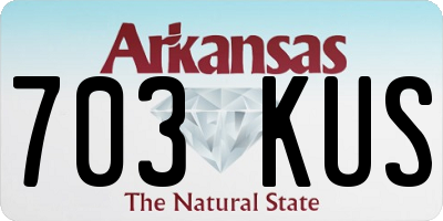 AR license plate 703KUS