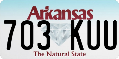 AR license plate 703KUU