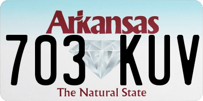 AR license plate 703KUV