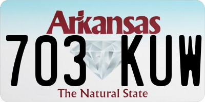 AR license plate 703KUW