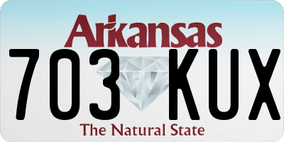 AR license plate 703KUX