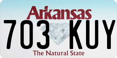 AR license plate 703KUY