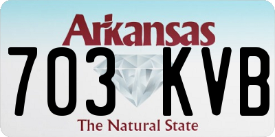 AR license plate 703KVB