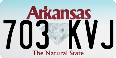 AR license plate 703KVJ