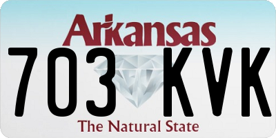 AR license plate 703KVK