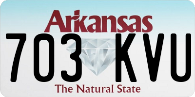 AR license plate 703KVU