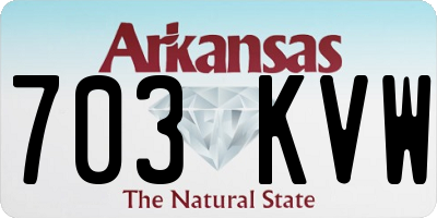 AR license plate 703KVW