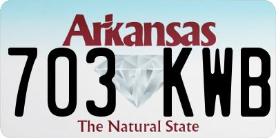 AR license plate 703KWB