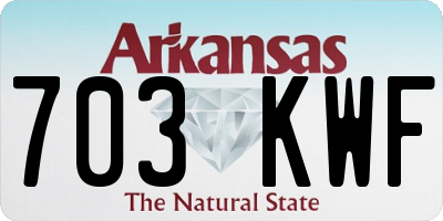 AR license plate 703KWF