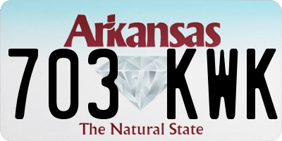 AR license plate 703KWK