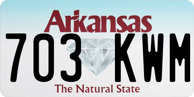 AR license plate 703KWM